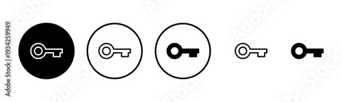Key icon logo design. Key sign and symbol.