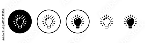 Lamp icon logo design. Light bulb sign and symbol. idea symbol.