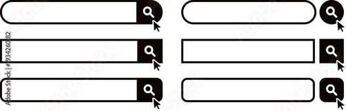 検索窓・検索バーのイラスト素材　セット　Search bar illustration set