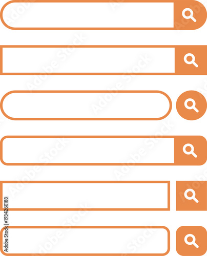 検索窓・検索バーのイラスト素材　セット　Search bar illustration set