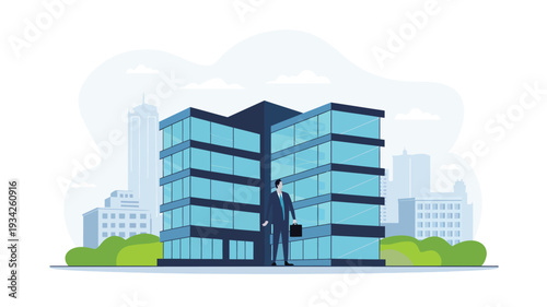 vector illustration of modern city