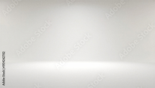 Foto Clean white studio background infinity wall with soft floor lighting for photogr
