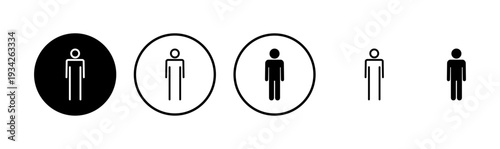Man icon logo design. male sign and symbol. human symbol
