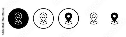 Maps and pin icon logo design. location sign and symbol. geo locate, pointer icon.