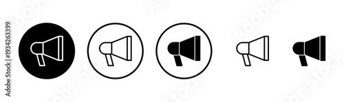 Megaphone icon logo design. Loudspeaker sign and symbol