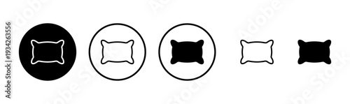 Pillow icon logo design. Pillow sign and symbol. Comfortable fluffy pillow