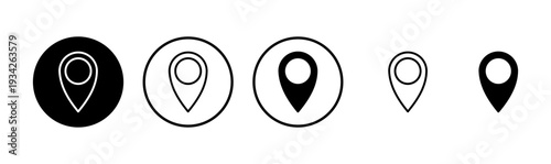 Pin icon logo design. Location sign and symbol. destination icon. map pin
