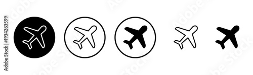 Plane icon logo design. Airplane sign and symbol. Flight transport symbol. Travel sign. aeroplane