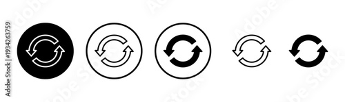 Refresh icon logo design. Reload sign and symbol. Update icon.