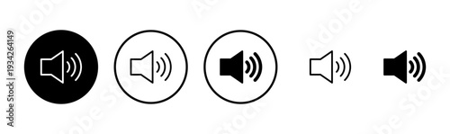 Speaker icon logo design. volume sign and symbol. loudspeaker icon. sound symbol