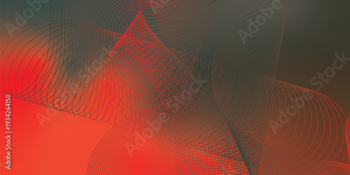 Vibrant red and green grainy backdrop featuring flowing mesh curves and luminous blurred gradient light on black, ideal for modern poster and banner design