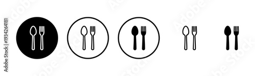 spoon and fork icon logo design. spoon, fork and knife icon vector. restaurant sign and symbol