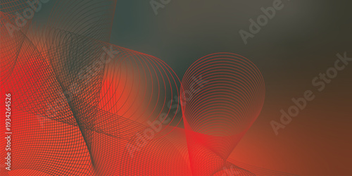 Vibrant red and green grainy backdrop featuring flowing mesh curves and luminous blurred gradient light on black, ideal for modern poster and banner design