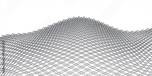 Curved net pattern. Seamless design for sportswear or equipment like soccer goals, volleyball nets, basketball hoops, hockey nets, and athletic gear.