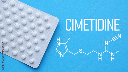 Canvastavla Cimetidine medication, H2 receptor antagonist for acid reflux and peptic ulcer t