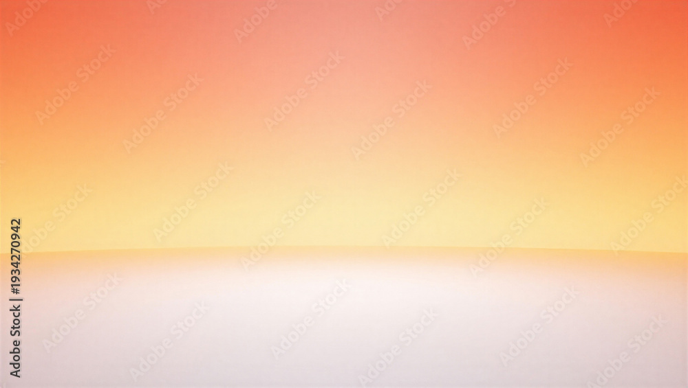 Fototapeta premium Abstract Warm Orange and White Gradient Stage Background for Presentation and Product Display