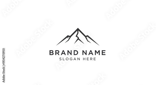 Simple Mountain Logo Design Template for Brand Identity.