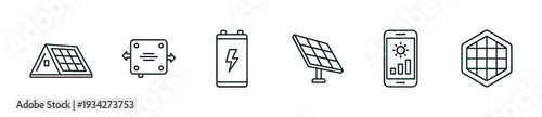 Renewable energy technology icons illustrating sustainable power solutions for a greener environment and future.