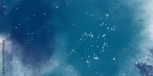 Star field in galaxy space with nebula, abstract watercolor digital art painting for texture background. vibrant blue cosmic . Softly blended abstract blue watercolor background with subtle texture. 