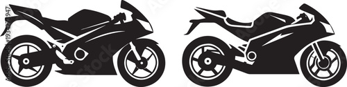 “Sport Motorcycle Silhouette Vector – Racing Bike Illustration, Superbike Outline, and Motorbike Design Clipart” .