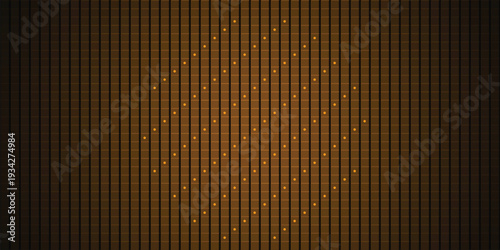 3D Industrial Electric Amber Heavy Reactor Core with Protruding Cubic Hardware and Black Fade