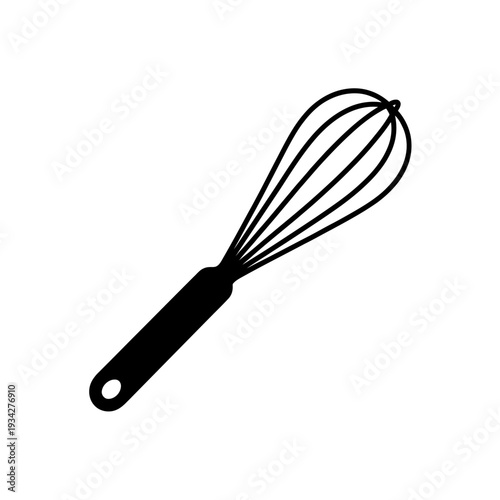 black kitchen whisk for mixing and blending