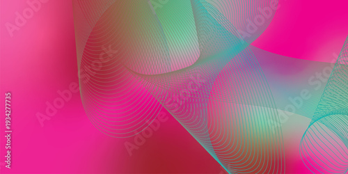 Abstract flowing wave background with smooth green and red gradient blend, soft mesh curves, vibrant modern design, dynamic layered lines, elegant fluid shapes, high resolution digital backdrop 
