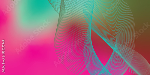 Abstract flowing wave background with smooth green and red gradient blend, soft mesh curves, vibrant modern design, dynamic layered lines, elegant fluid shapes, high resolution digital backdrop 