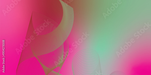 Abstract flowing wave background with smooth green and red gradient blend, soft mesh curves, vibrant modern design, dynamic layered lines, elegant fluid shapes, high resolution digital backdrop 