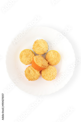 Sweet Coconut Macaroons On White