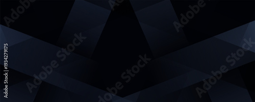 Modern black dark blue white abstract background. Minimal. Color gradient. Web banner. Geometric shape. 3d effect. Lines stripes triangles. Design. Futuristic. Metal metallic effect. Luxury. Premium.