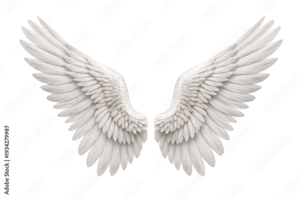 Fototapeta premium angel wings isolated on white
