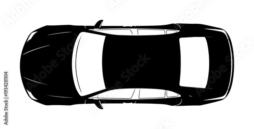 Modern Sports Car Front Silhouette