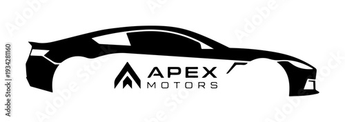 Modern Sports Car Front Silhouette