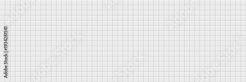 White ceramic tile texture for bathroom wall and floor. Square mosaic pattern for kitchen backsplash, subway wall and pool. Seamless background with ceramic tiles, white texture. Vector illustration