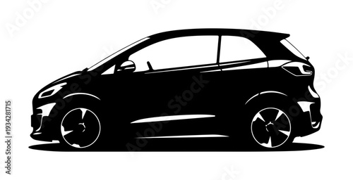 Modern Sports Car Front Silhouette