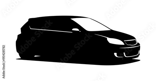 Modern Sports Car Front Silhouette