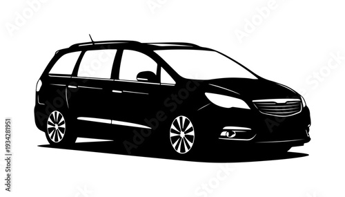 Modern Sports Car Front Silhouette