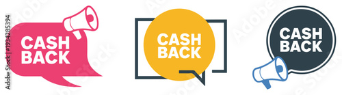 cash back refund offer icon set