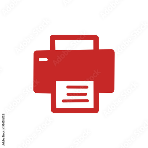 Business Icons – Printer Document Print Symbol / プリンタードキュメント印刷シンボル
