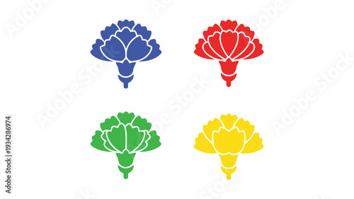 Four stylized brain icons depicted in vibrant colors arranged in a square layout