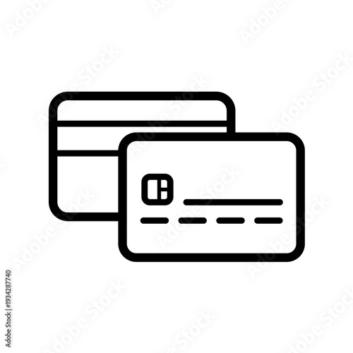 Credit cards, payment and banking, line vector icon