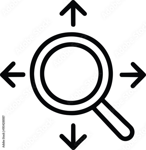 Global search expansion discovery market research icon