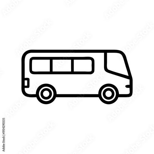 Find the best bus icon vector for your project simple outline bus illustration for transport needs today