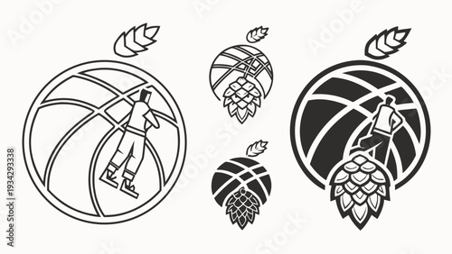 black and white vector illustration