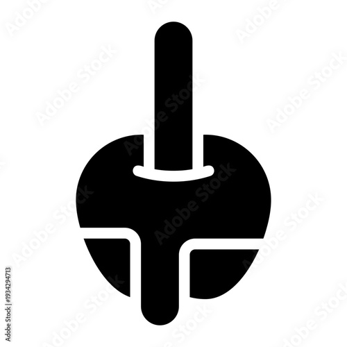 caramel apple glyph icon