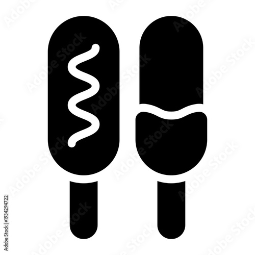corndog glyph icon