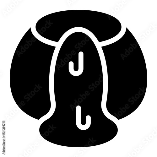 lava cake glyph icon