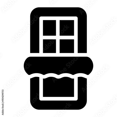 chocolate bar glyph icon
