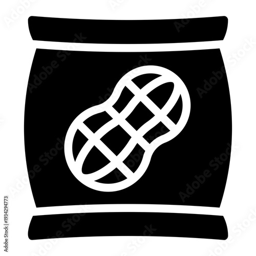 peanut glyph icon